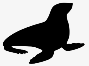 Sea Lion Clipart Ocean Animal - Silhouette Of A Seal, HD Png Download, Transparent PNG
