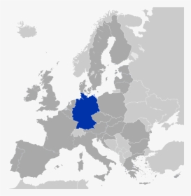 Transparent World War 1 Png - Map Of Europe Highlighting Germany, Png Download, Transparent PNG