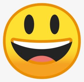 Big Smiley Face Png - Grinning Face With Big Eyes Emoji, Transparent Png, Transparent PNG