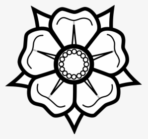 Flower Png Outline - Drawing Black And White Flower, Transparent Png, Transparent PNG