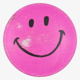 Dark Pink Smiley Face Smileys Button Museum - Pink Smiley Face Png, Transparent Png, Transparent PNG