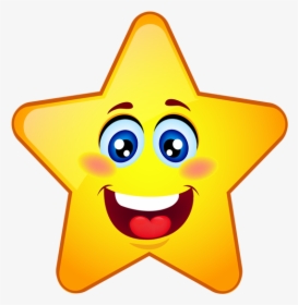 Star Thumb Signal Clip - Star With Smiley Face, HD Png Download, Transparent PNG