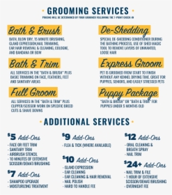 Petsense Pet Salon Grooming Services Menu - Poster, HD Png Download, Transparent PNG