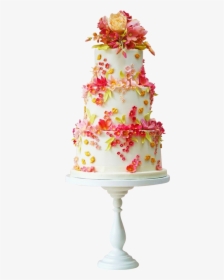 Wedding Cake Png - Floral 3 Tier Cake, Transparent Png, Transparent PNG