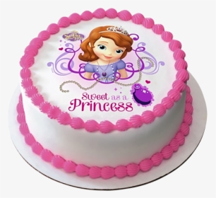 Princess Cake Png Round - Sofia Cake, Transparent Png, Transparent PNG