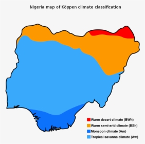 Transparent Climate Clipart - Koppen Climate Classification Nigeria, HD Png Download, Transparent PNG