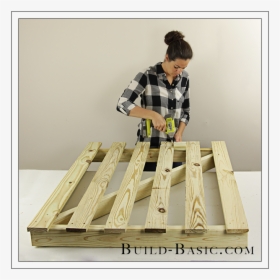 Build An Easy Diy Fence Gate By Build Basic - Fence Door Diy, HD Png Download, Transparent PNG