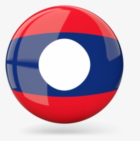 Glossy Round Icon - Laos Flag Circle Png, Transparent Png, Transparent PNG