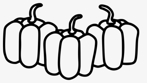 Bell Pepper Clipart Black And White, HD Png Download, Transparent PNG