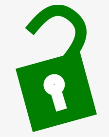 Lock Clipart Green Lock - Green Open Lock Png, Transparent Png, Transparent PNG