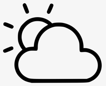 Weather Cloud Clouds Cloudy Sun Partly Sunny - Nube Y Sol Para Colorear, HD Png Download, Transparent PNG