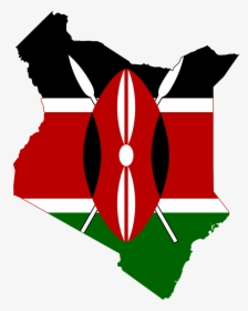 Kenya Flag Png - Kenya Map And Flag, Transparent Png, Transparent PNG
