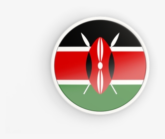 Round Icon With White Frame - Kenya Flag Round Icon, HD Png Download, Transparent PNG