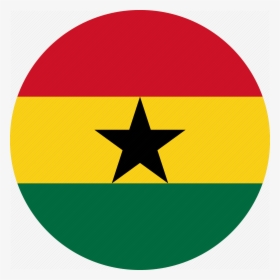 Ghana Flag Circle, HD Png Download, Transparent PNG