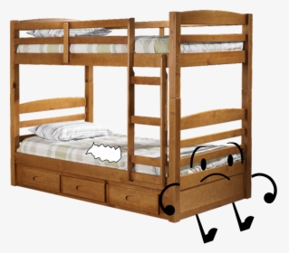 Bunk Bed Png Hd - Solid Wood Bunk Beds Twin Over Twin, Transparent Png, Transparent PNG