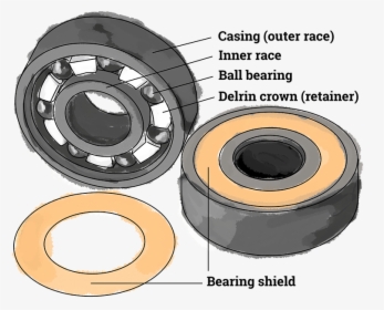 Image Displays Parts Of A Skateboard Bearing, Consisting - Opportunities For Learning, HD Png Download, Transparent PNG