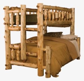 Cedar Log Bunk Bed - Cedar Log Bunk Beds, HD Png Download, Transparent PNG