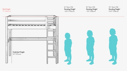 Loft Bed Height Clearance Hd Png, How Much Clearance For Bunk Beds