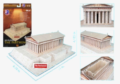 The Parthenon - 3d Jigsaw - Puzzle 3d El Partenon, HD Png Download, Transparent PNG
