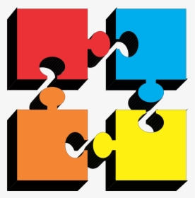 4 Piece Puzzle Clipart, HD Png Download, Transparent PNG