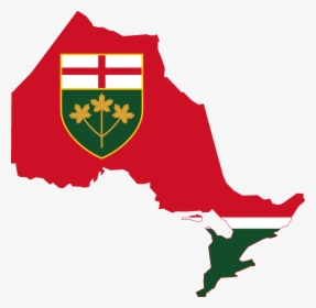 Flag Map Of Ontario, HD Png Download, Transparent PNG