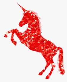 Transparent Unicornio Png - Red Unicorn Png, Png Download, Transparent PNG