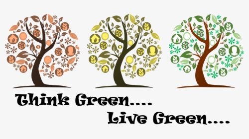 Think Green Live Green Poster - Think Green Live Green, HD Png Download, Transparent PNG