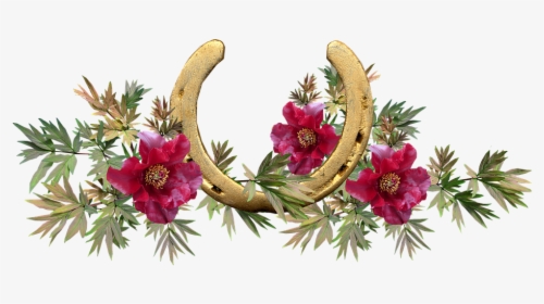 Horse Shoe, Lucky, Peony, Flowers - Clip Art Melbourne Cup, HD Png Download, Transparent PNG