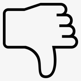 Dislike Social Interface Symbol Of Thumb Down Hand - Thumb Down Outline Transparent, HD Png Download, Transparent PNG