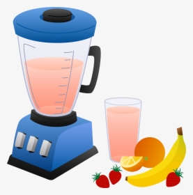 Blender With Fruits And Smoothie Free Clip Art Png - Blender Clipart, Transparent Png, Transparent PNG