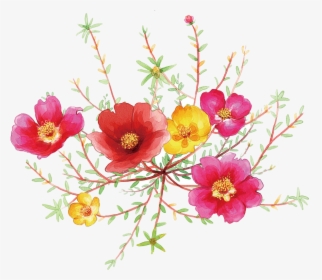 Drawing Painting Illustration - Bright Watercolor Flowers Png, Transparent Png, Transparent PNG