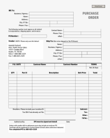 Standard Po Purchase Order Main Image - Make A Po Template, HD Png Download, Transparent PNG