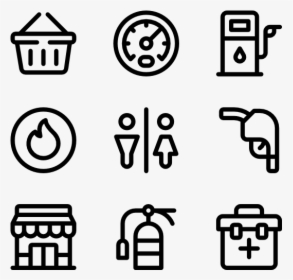Gas Station Icon Line, HD Png Download, Transparent PNG
