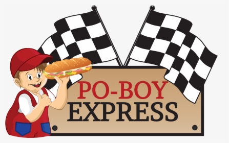 Po Boy Express - Waving Racing Flags, HD Png Download, Transparent PNG