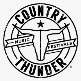 Ct Logo Round Black - Country Thunder Tickets, HD Png Download, Transparent PNG
