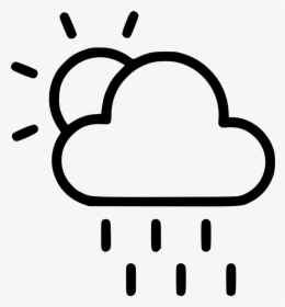 Weather Thunder Cloud Partlysun Cloudy Rain - Clip Art, HD Png Download, Transparent PNG
