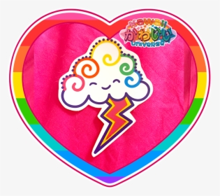 Kawaii Universe Cute Doodle Thunder Cloud Sticker Pic, HD Png Download, Transparent PNG