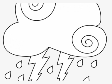 Thunder Clipart Rainy Cloud - Cartoon, HD Png Download, Transparent PNG