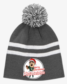 Merry Christmas Philadelphia Striped Pom Beanie, HD Png Download, Transparent PNG