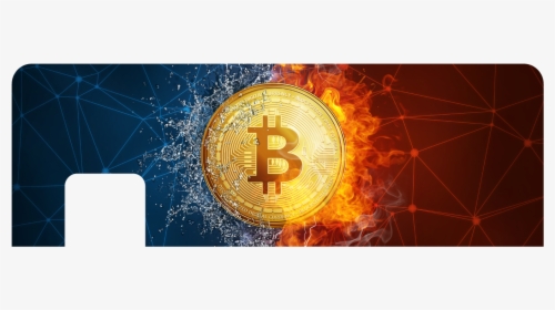 Bitcoin Fire, HD Png Download, Transparent PNG