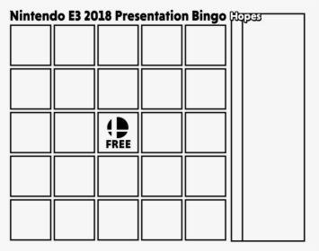 Clip Art Nintendo E Card Transparent - Bingo Template Transparent Png, Png Download, Transparent PNG