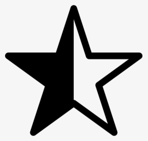 Pentagram - Half Filled Black Star, HD Png Download, Transparent PNG