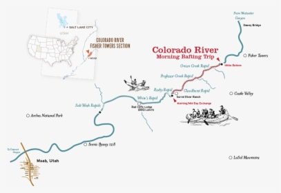 Moab Rafting Morning Map , Png Download - Map, Transparent Png, Transparent PNG