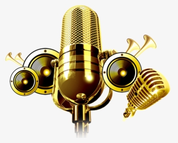 Transparent Retro Microphone Png - Gold Microphone Png, Png Download, Transparent PNG