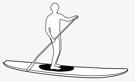 Stand Up Paddle Board Clipart - Stand Up Paddle Board Outline, HD Png Download, Transparent PNG