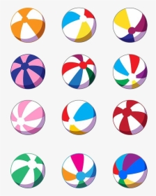 Beach Ball Balls Clipart Colorful Vector Transparent - Beach Balls Clipart, HD Png Download, Transparent PNG