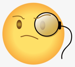Arrogant, Emoji, Monocle, Yellow, Snooty - Smiley, HD Png Download, Transparent PNG