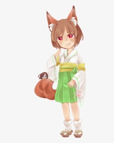 Kitsune Chara Drawn By @shionbluu i Mentioned This - Cartoon, HD Png Download, Transparent PNG