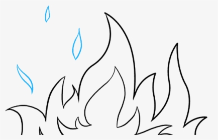 How To Draw Flames And Smoke - Simple Drawings Of Flames, HD Png Download, Transparent PNG