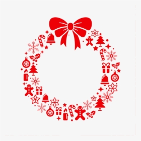 Transparent Christmas Elements Png - Christmas Wreath Svg For Cricut, Png Download, Transparent PNG